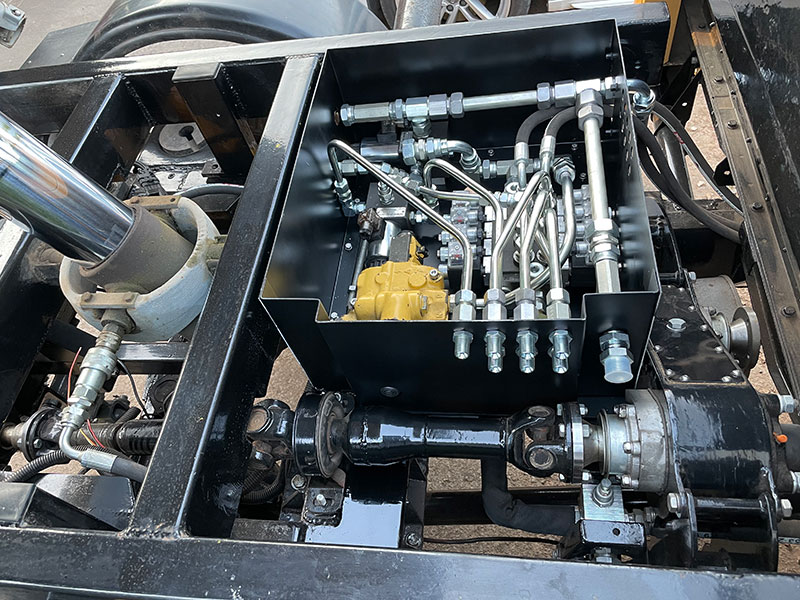 Hydraulic spool valve chassis setup